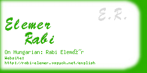 elemer rabi business card